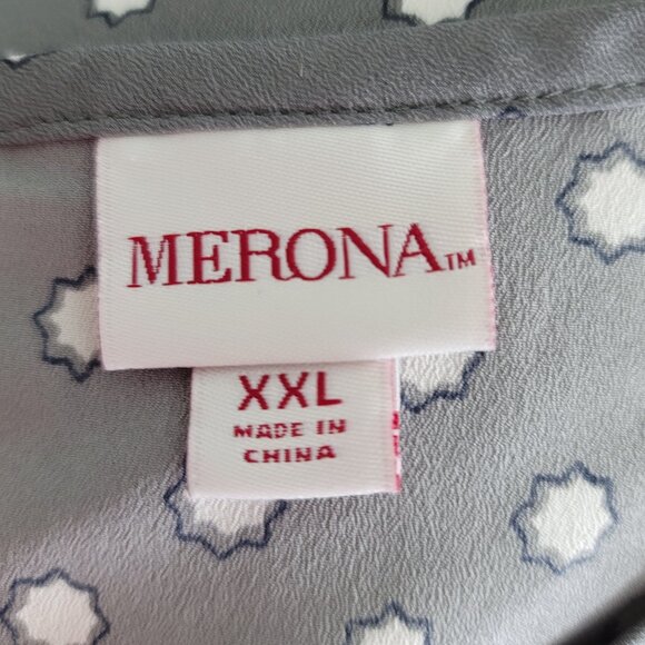 Merona Grey Polyester Sleeveless Blouse XXL , Pre-owned Nice Condition! - Picture 4 of 11